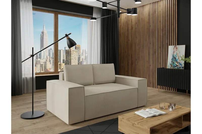 Knocklong 2-seters Sovesofa - Lyse brun - Møbler - Sofaer - Sovesofaer