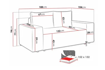Knocklong 2-seters Sovesofa - Lysegrå - Møbler - Sofaer - Sovesofaer