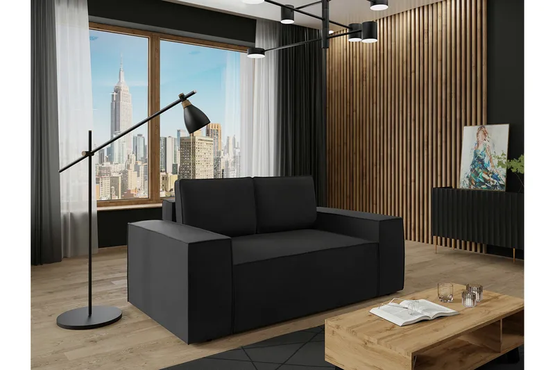 Knocklong 2-seters Sovesofa - Svart - Møbler - Sofaer - Sovesofaer