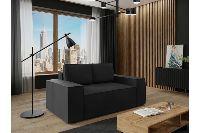 Knocklong 2-seters Sovesofa - Svart - Møbler - Sofaer - Sovesofaer