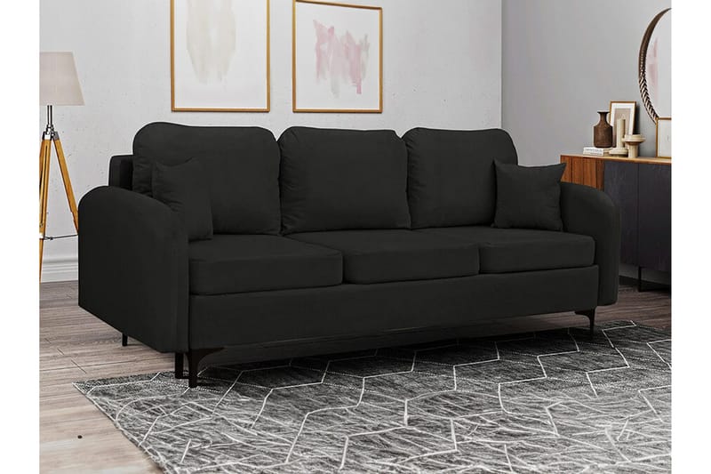 Knocklong 2-seters Sovesofa - Svart - Møbler - Sofaer - Sovesofaer