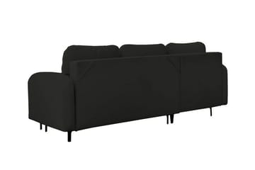 Knocklong 3-seter Høyre Sovesofa 125x200 cm med Oppbevaring i Stoff - Svart - Møbler - Sofaer - Sovesofaer