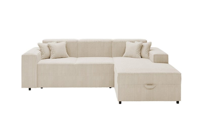 Knocklong 3-seters Hjørnesovesofa - Beige Krem - Møbler - Sofaer - Sovesofaer