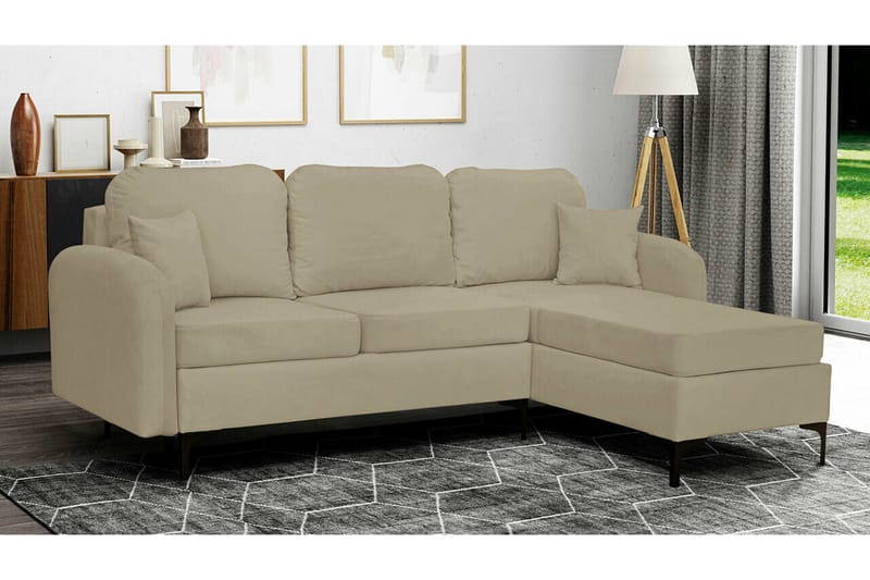 Knocklong 3-seters Hjørnesovesofa - Beige - Sovesofaer - Hjørnesovesofa