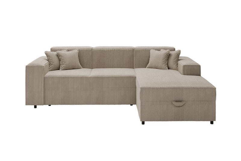 Knocklong 3-seters Hjørnesovesofa - Beige/Lys Beige - Sovesofaer - Hjørnesovesofa