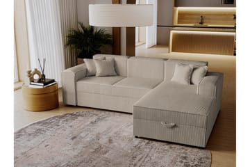 Knocklong 3-seters Hjørnesovesofa - Beige/Lys Beige - Møbler - Sofaer - Sovesofaer