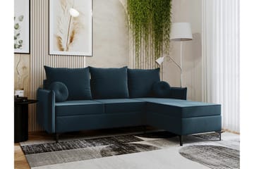 Knocklong 3-seters Hjørnesovesofa - Blå - Møbler - Sofaer - Sovesofaer