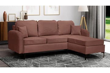 Knocklong 3-seters Hjørnesovesofa - Brun - Møbler - Sofaer - Sovesofaer