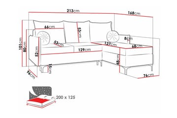 Knocklong 3-seters Hjørnesovesofa - Cream - Møbler - Sofaer - Sovesofaer