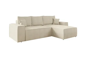 Knocklong 3-seters Hjørnesovesofa - Cream - Møbler - Sofaer - Sovesofaer