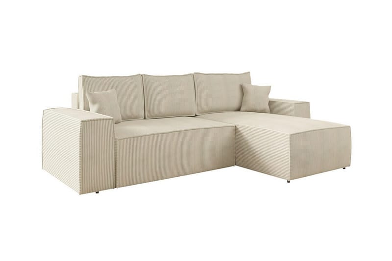 Knocklong 3-seters Hjørnesovesofa - Cream - Møbler - Sofaer - Sovesofaer