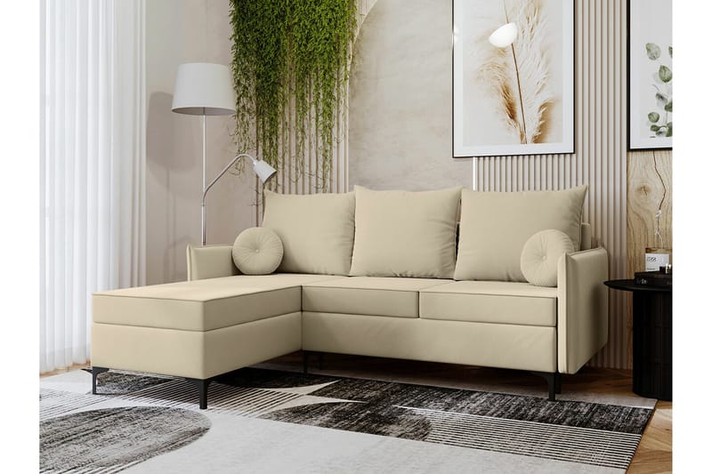 Knocklong 3-seters Hjørnesovesofa - Cream - Møbler - Sofaer - Sovesofaer