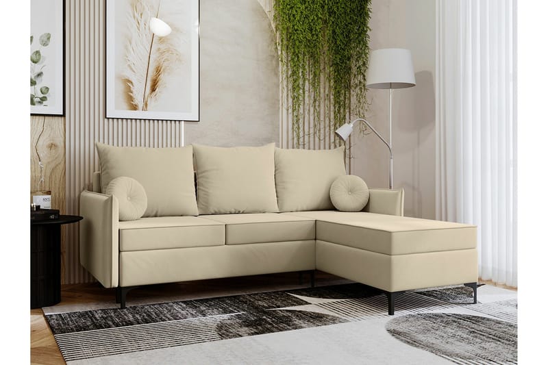 Knocklong 3-seters Hjørnesovesofa - Cream - Møbler - Sofaer - Sovesofaer