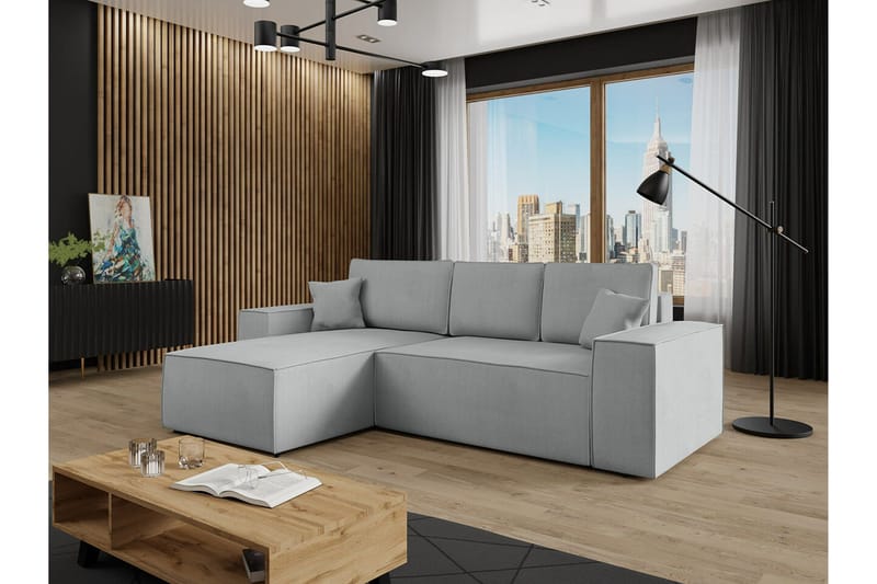 Knocklong 3-seters Hjørnesovesofa - Grå - Møbler - Sofaer - Sovesofaer