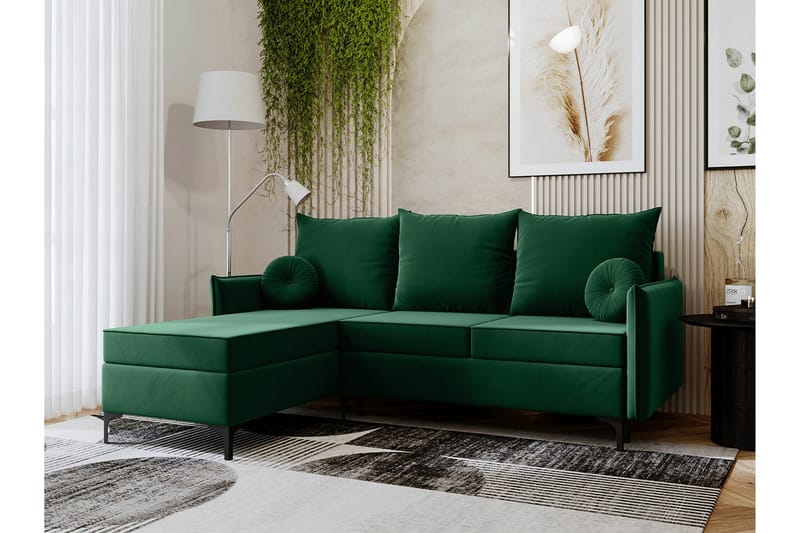 Knocklong 3-seters Hjørnesovesofa - Grøn - Møbler - Sofaer - Sovesofaer