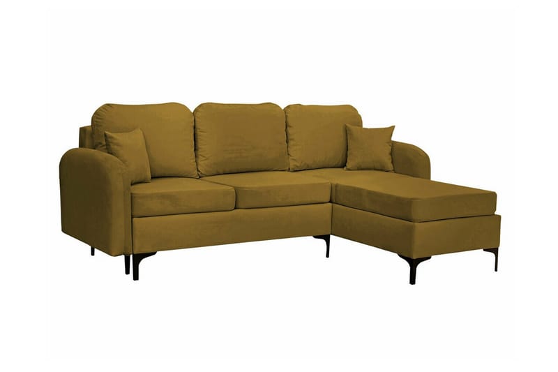 Knocklong 3-seters Hjørnesovesofa - Gul-Grønn - Møbler - Sofaer - Sovesofaer