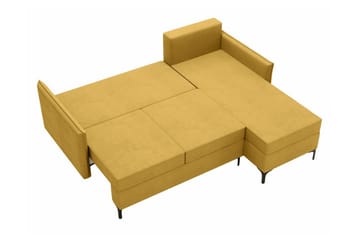 Knocklong 3-seters Hjørnesovesofa - Gul - Møbler - Sofaer - Sovesofaer