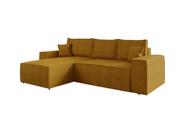 Knocklong 3-seters Hjørnesovesofa - Gul - Møbler - Sofaer - Sovesofaer