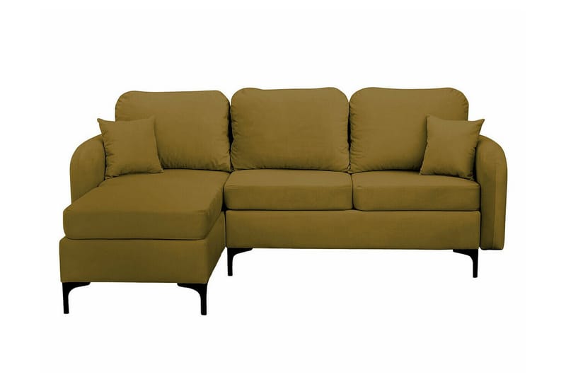 Knocklong 3-seters Hjørnesovesofa - Gul/Grønn - Møbler - Sofaer - Sovesofaer