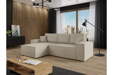 Knocklong 3-seters Hjørnesovesofa - Lyse brun - Møbler - Sofaer - Sovesofaer