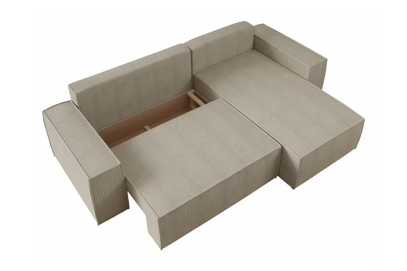 Knocklong 3-seters Hjørnesovesofa - Lyse brun - Møbler - Sofaer - Sovesofaer