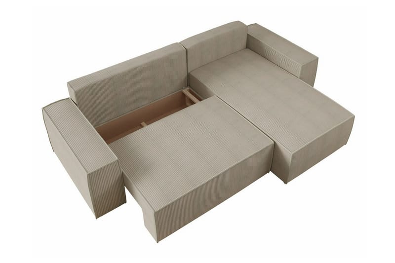 Knocklong 3-seters Hjørnesovesofa - Lyse brun - Møbler - Sofaer - Sovesofaer