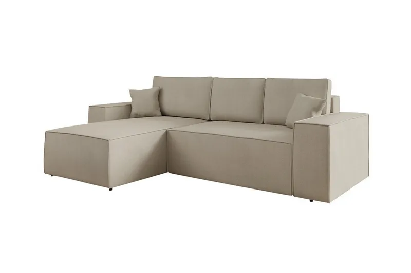 Knocklong 3-seters Hjørnesovesofa - Lyse brun - Møbler - Sofaer - Sovesofaer