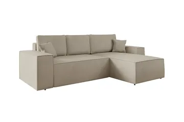 Knocklong 3-seters Hjørnesovesofa - Lyse brun - Møbler - Sofaer - Sovesofaer