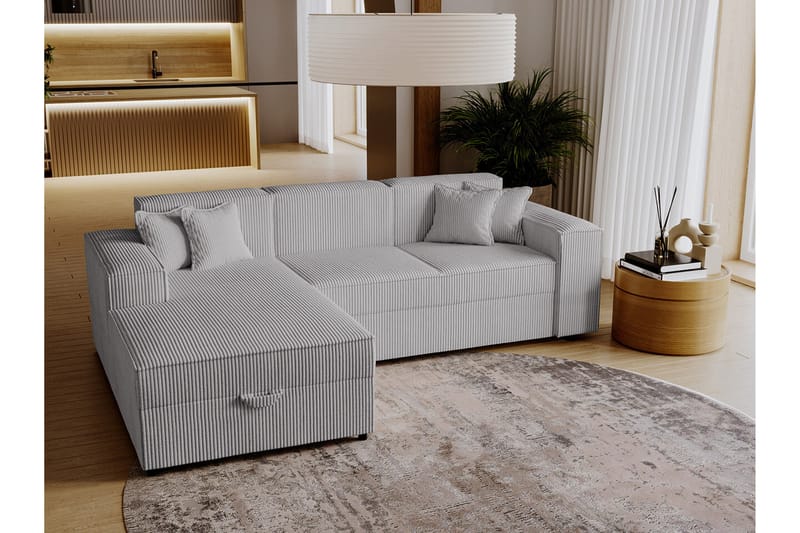 Knocklong 3-seters Hjørnesovesofa - Lysegrå/Mørkegrå - Møbler - Sofaer - Sovesofaer