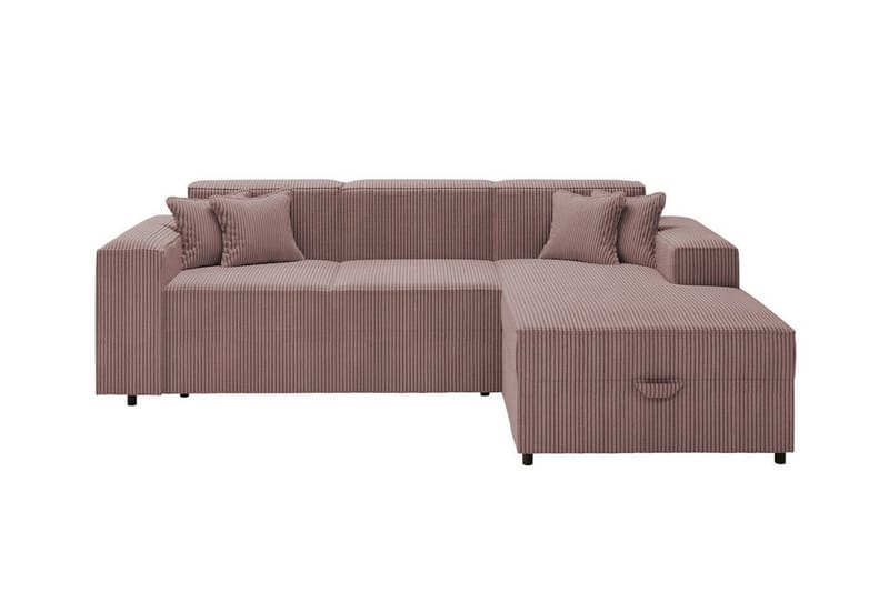 Knocklong 3-seters Hjørnesovesofa - Lyserosa/Kräm - Møbler - Sofaer - Sovesofaer