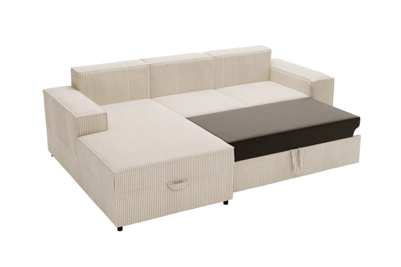 Knocklong 3-seters Hjørnesovesofa - Lyserosa/Kräm - Møbler - Sofaer - Sovesofaer