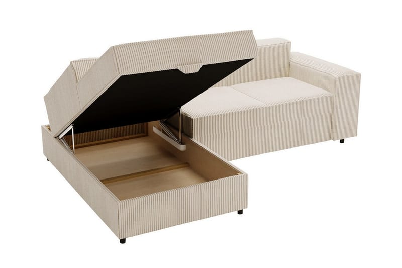 Knocklong 3-seters Hjørnesovesofa - Lyserosa/Kräm - Møbler - Sofaer - Sovesofaer