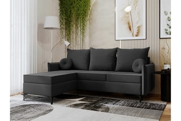 Knocklong 3-seters Hjørnesovesofa - Mørkegrå - Møbler - Sofaer - Sovesofaer