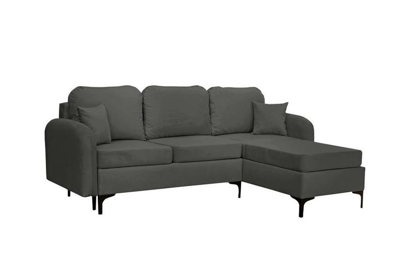 Knocklong 3-seters Hjørnesovesofa - Mørkegrå - Møbler - Sofaer - Sovesofaer