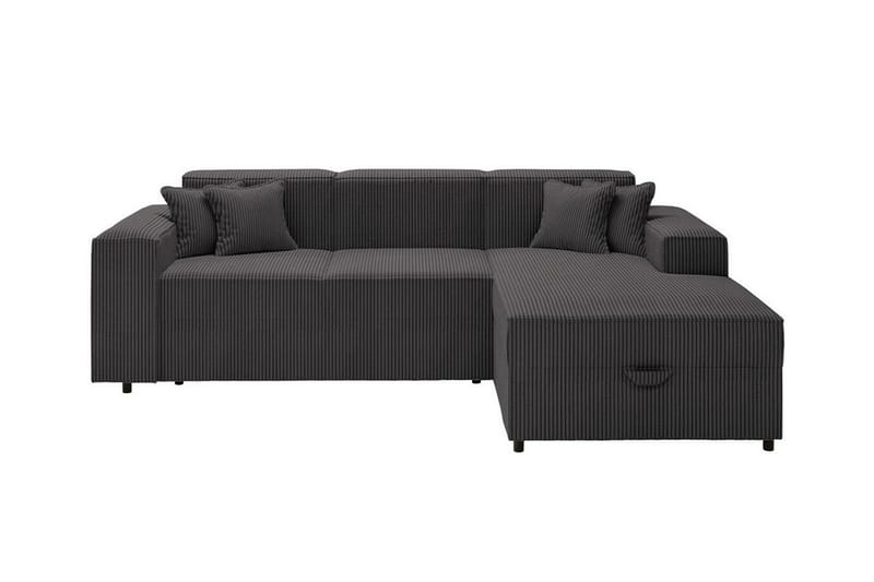 Knocklong 3-seters Hjørnesovesofa - Mørkegrå - Møbler - Sofaer - Sovesofaer