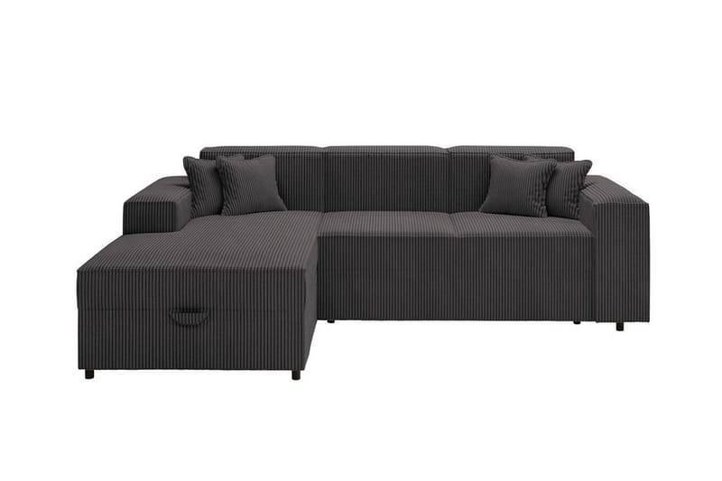 Knocklong 3-seters Hjørnesovesofa - Mørkegrå - Møbler - Sofaer - Sovesofaer