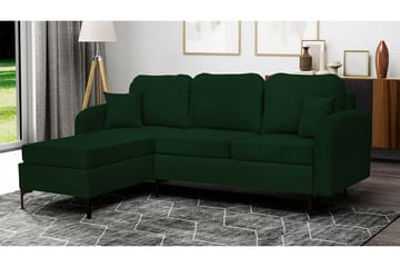 Knocklong 3-seters Hjørnesovesofa - Mørkegrønn - Møbler - Sofaer - Sovesofaer