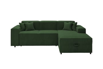 Knocklong 3-seters Hjørnesovesofa - Mørkegrønn - Møbler - Sofaer - Sovesofaer