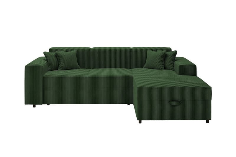 Knocklong 3-seters Hjørnesovesofa - Mørkegrønn - Møbler - Sofaer - Sovesofaer