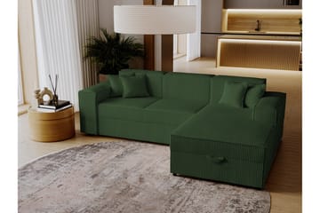 Knocklong 3-seters Hjørnesovesofa - Mørkegrønn - Møbler - Sofaer - Sovesofaer