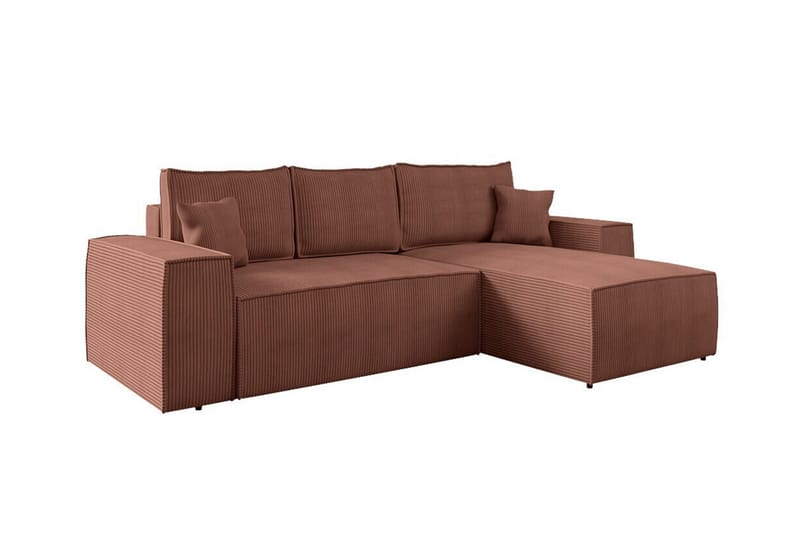 Knocklong 3-seters Hjørnesovesofa - Rosa - Møbler - Sofaer - Sovesofaer
