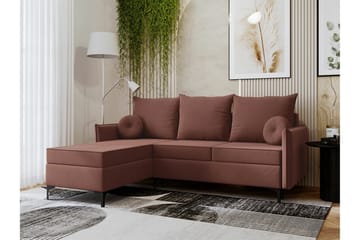 Knocklong 3-seters Hjørnesovesofa - Rosa - Møbler - Sofaer - Sovesofaer