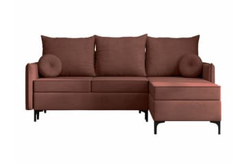 Knocklong 3-seters Hjørnesovesofa - Rosa - Møbler - Sofaer - Sovesofaer