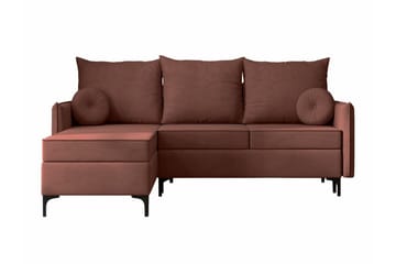 Knocklong 3-seters Hjørnesovesofa - Rosa - Møbler - Sofaer - Sovesofaer