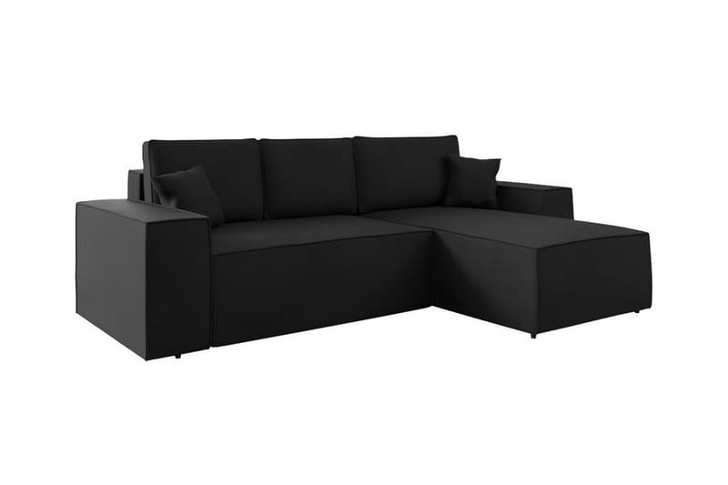 Knocklong 3-seters Hjørnesovesofa - Svart - Møbler - Sofaer - Sovesofaer