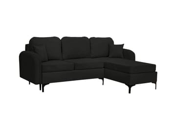 Knocklong 3-seters Hjørnesovesofa - Svart - Møbler - Sofaer - Sovesofaer