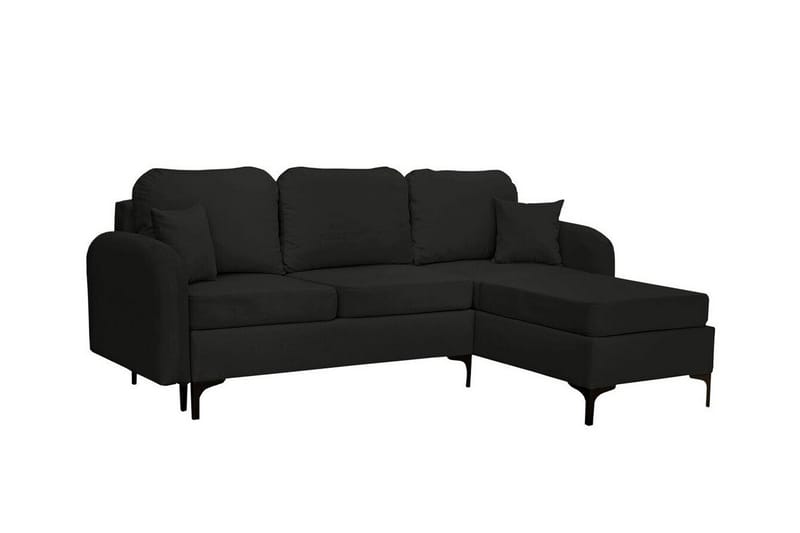 Knocklong 3-seters Hjørnesovesofa - Svart - Møbler - Sofaer - Sovesofaer