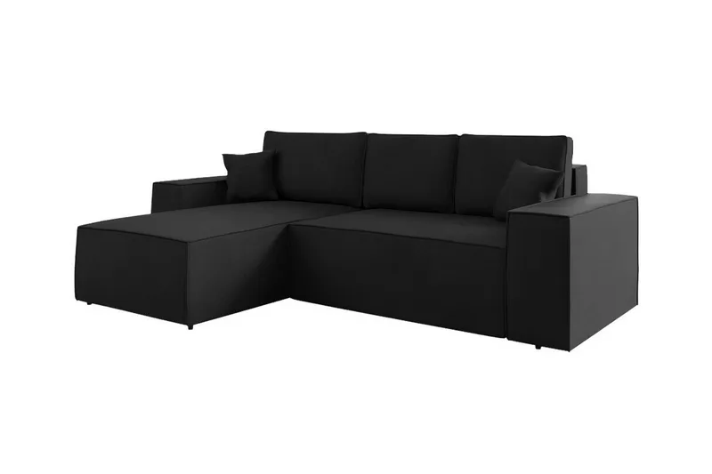 Knocklong 3-seters Hjørnesovesofa - Svart - Møbler - Sofaer - Sovesofaer