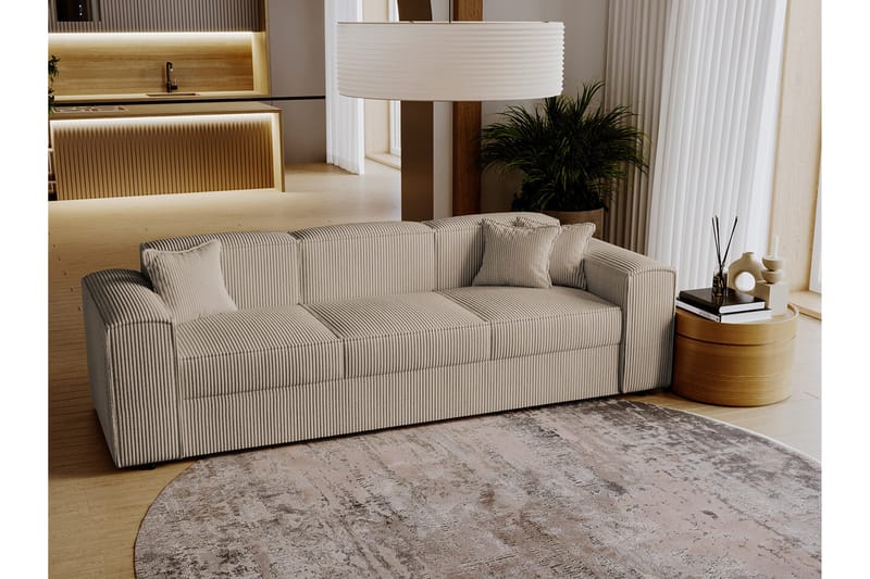 Knocklong 3-seters Sovesofa - Beige/Lys Beige - Møbler - Sofaer - Sovesofaer