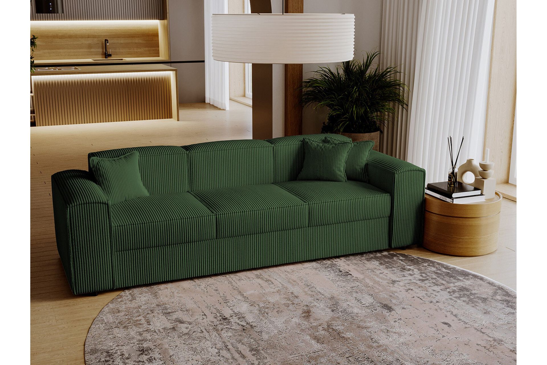 Knocklong 3-seters Sovesofa - Mørkegrønn - Møbler - Sofaer - Sovesofaer
